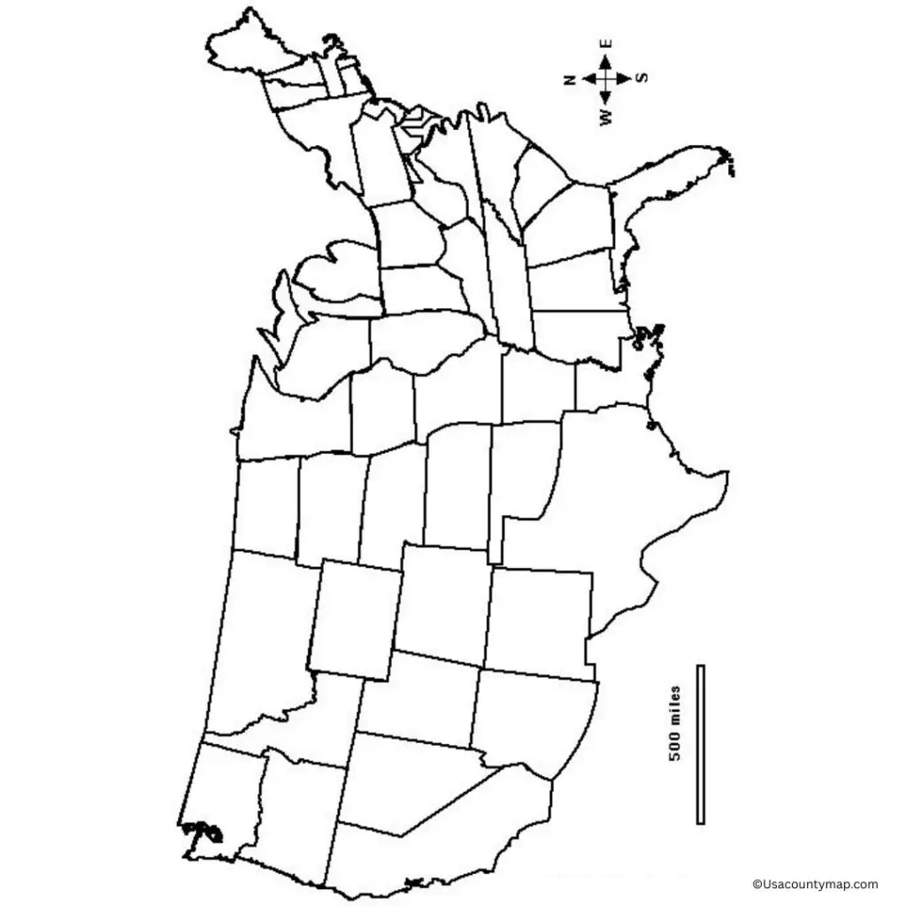 Blank Georgia County Map 