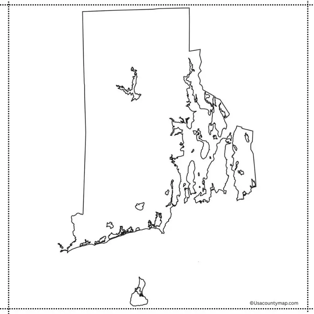 Blank Rhode Island Map