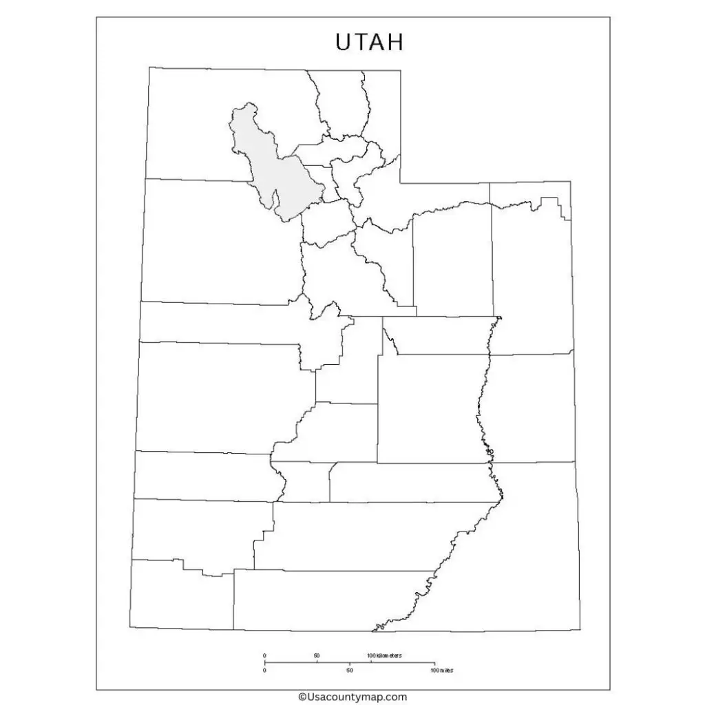 Blank Utah Map