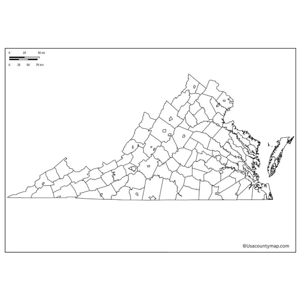 Blank Virginia Map