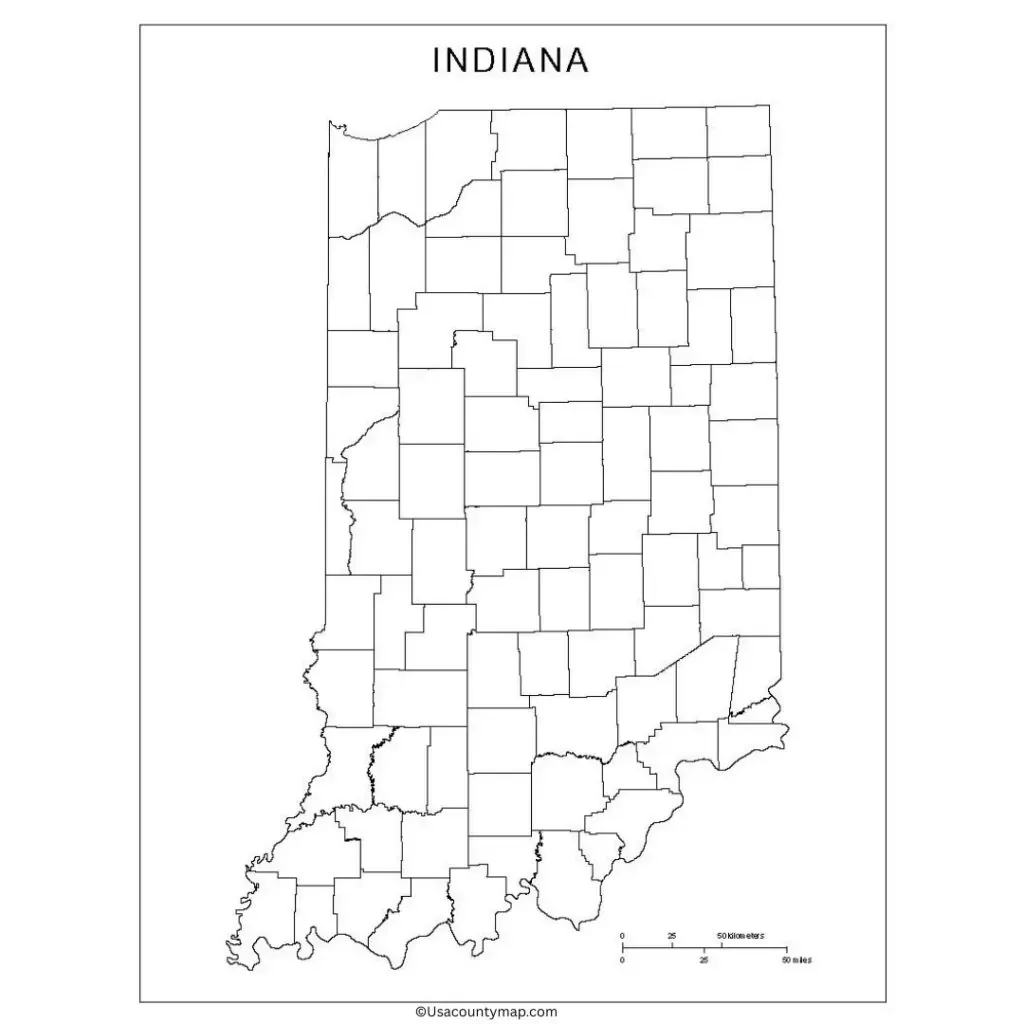 Blank Indiana County Map