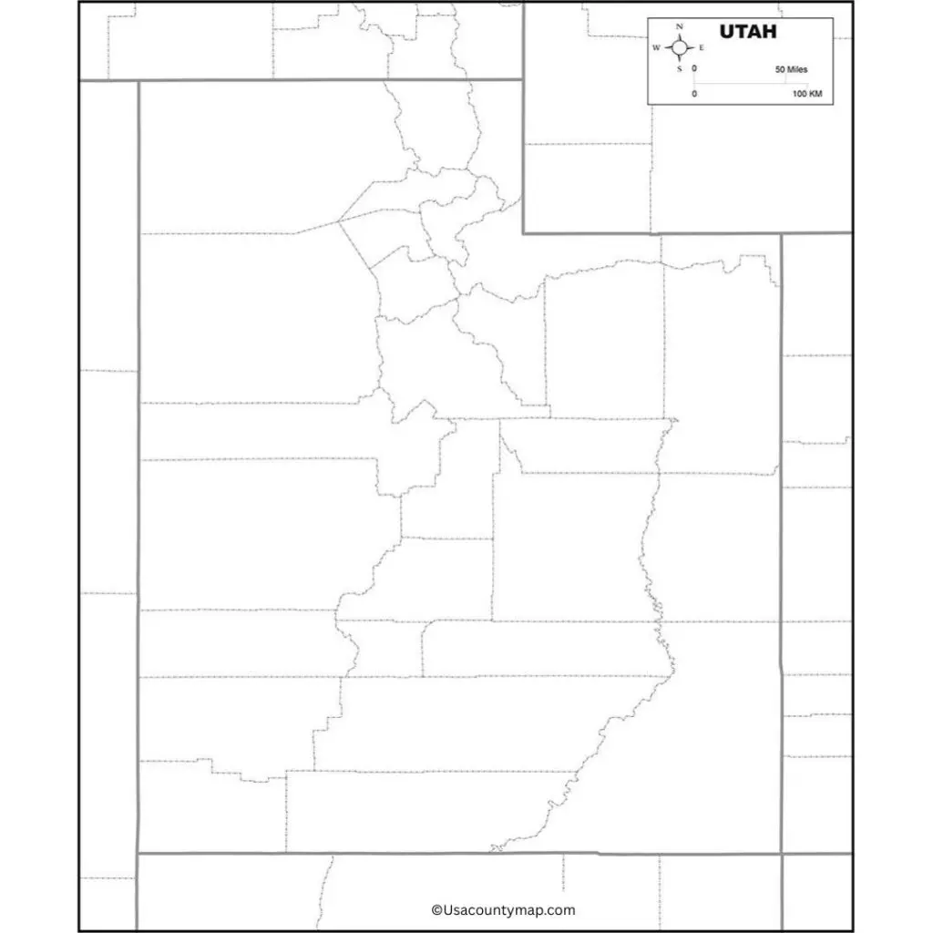 Blank Utah Map