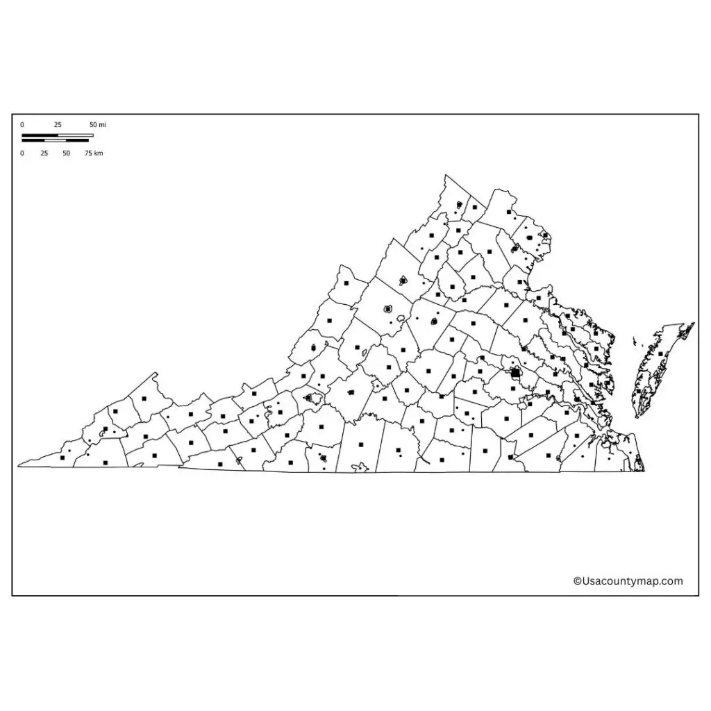 Blank Virginia Map